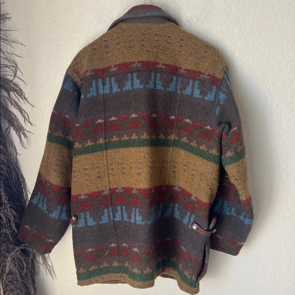 Robert comstock wool blend southwest style coat